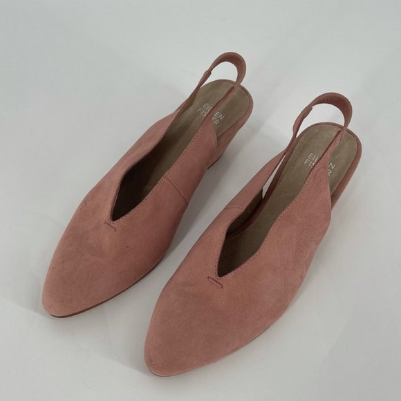 Eileen Fisher Women's Tan Slingback Wedge Shoes - Picture 2 of 7